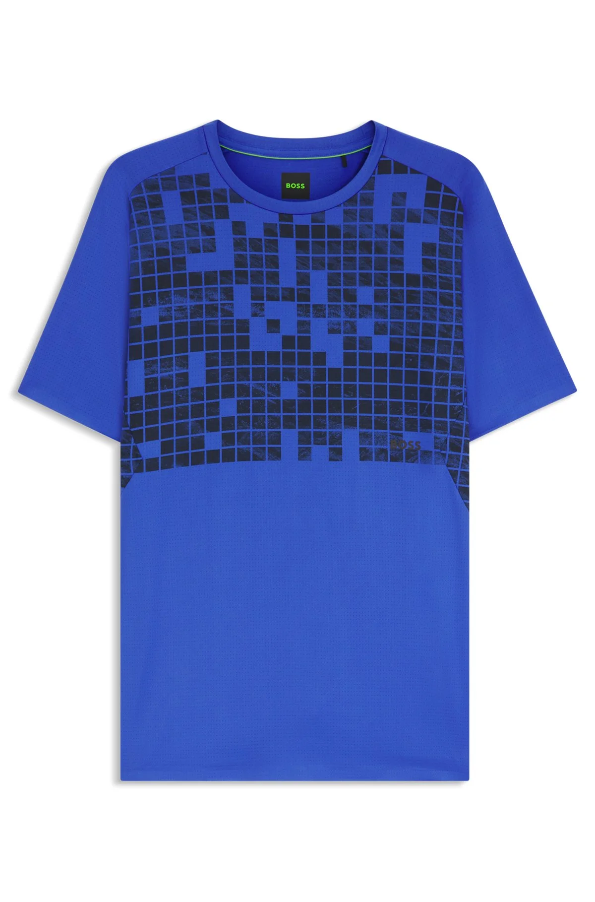 ACTIVE SLIM-FIT T-SHIRT IN PRINTED STRETCH MESH - 1