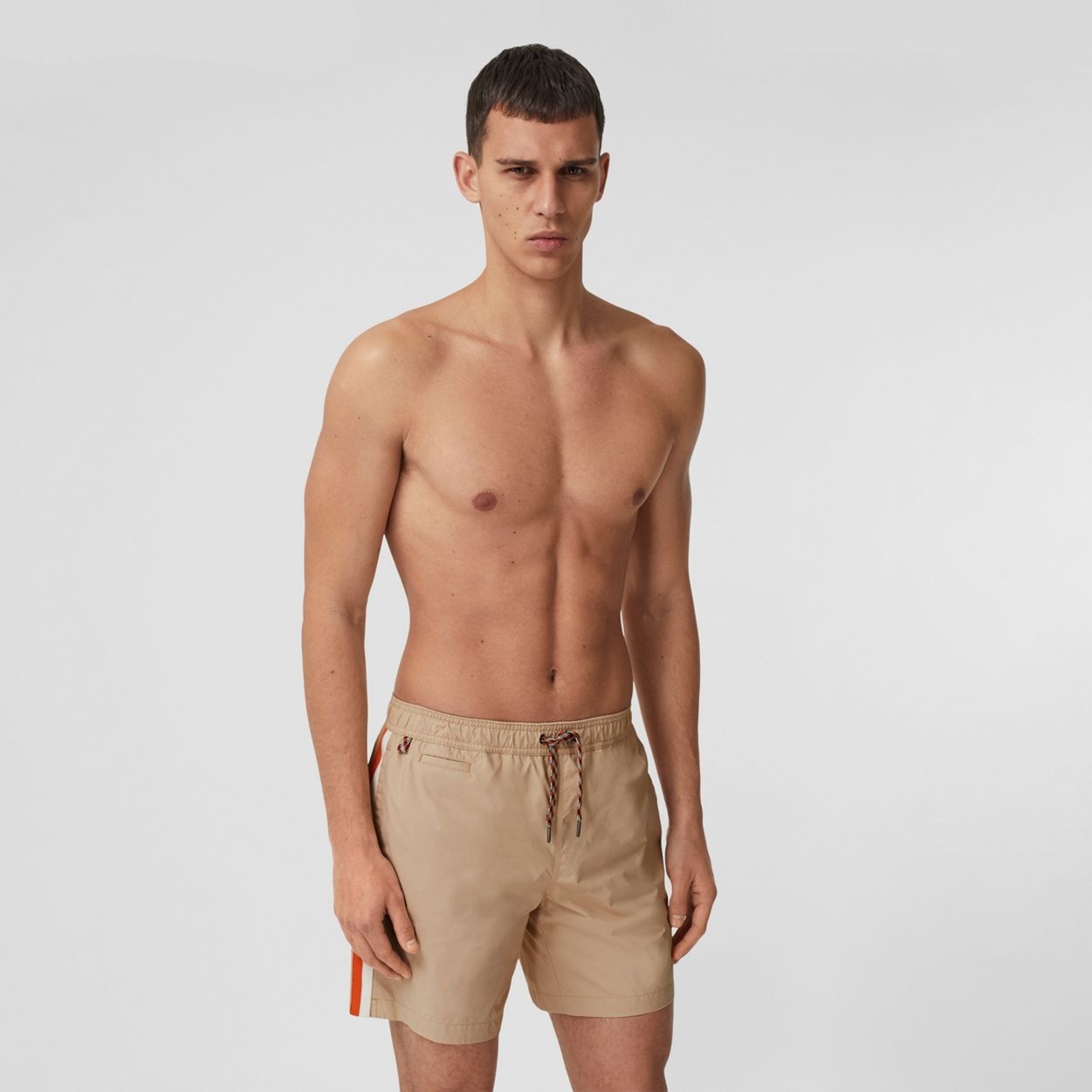 Contrast Side Stripe Drawcord Swim Shorts - 2