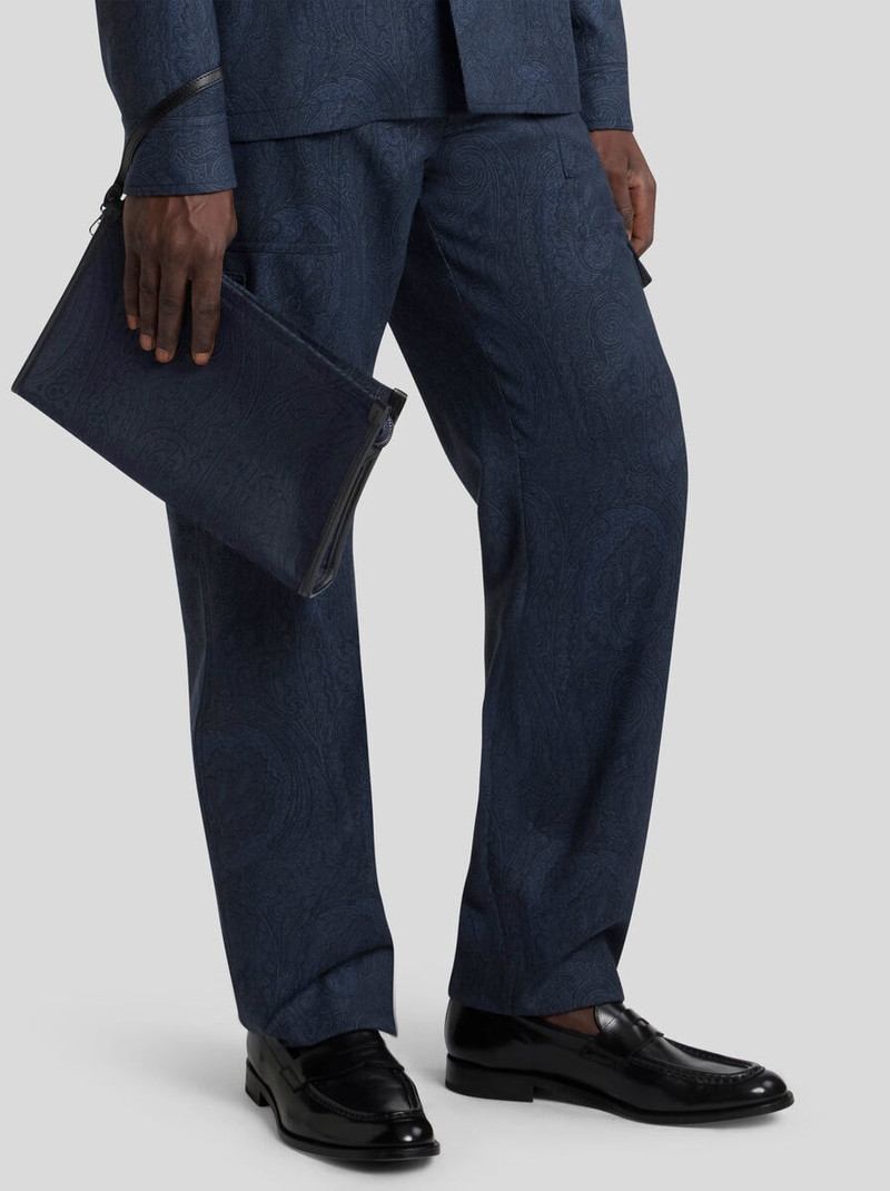 Etro LARGE NYLON JACQUARD POUCH outlook