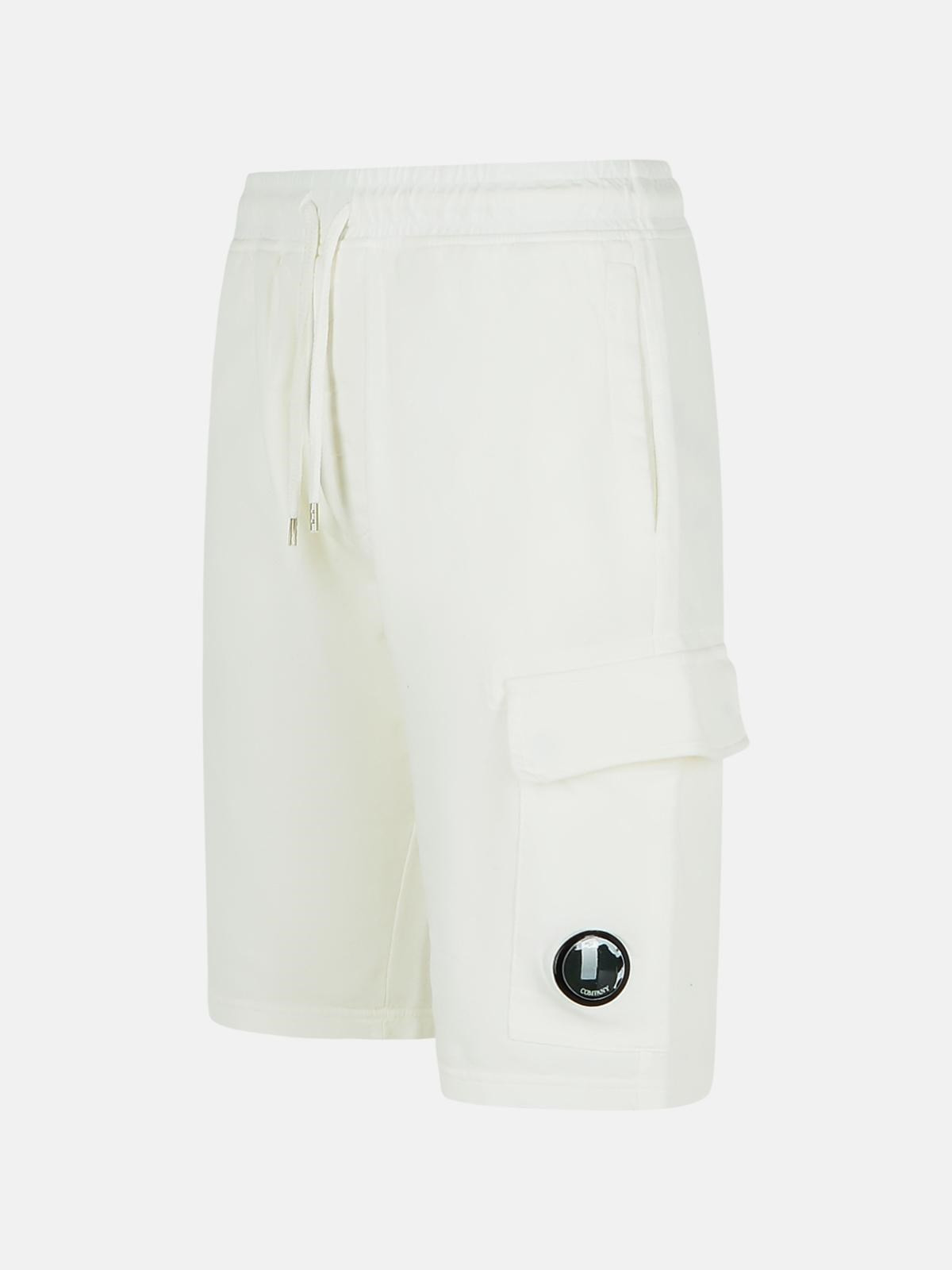 IVORY COTTON BERMUDA SHORTS - 2
