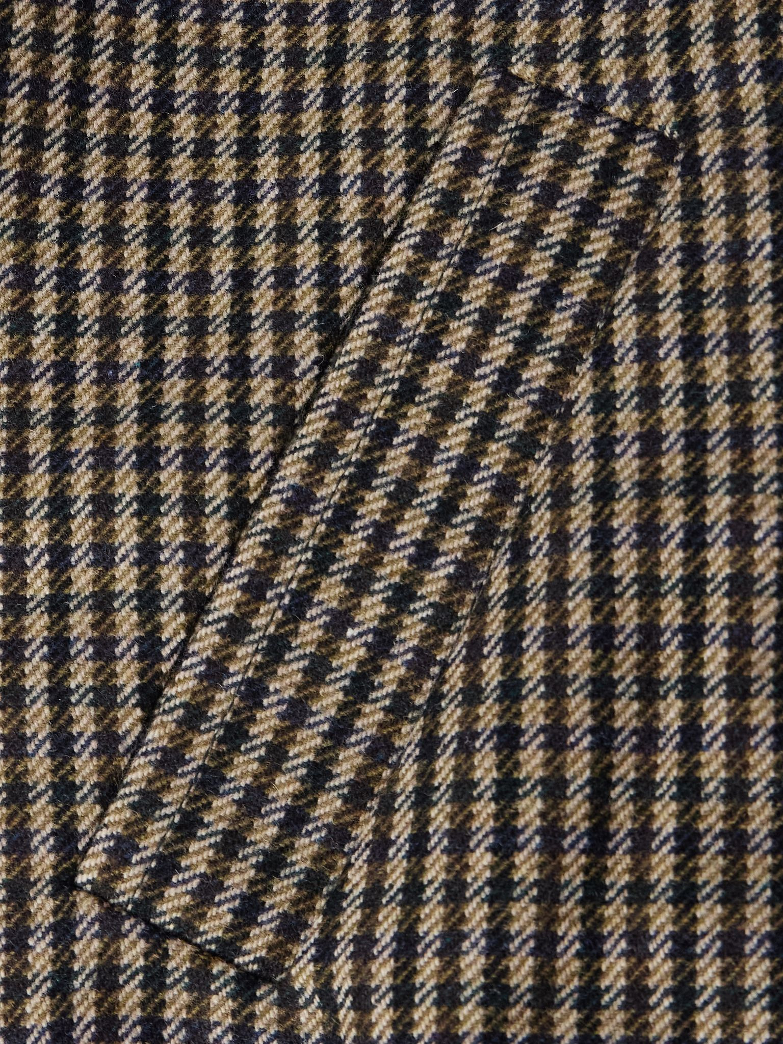 Gilbert Checked Brushed Wool-Blend Blouson Jacket Brown - 5