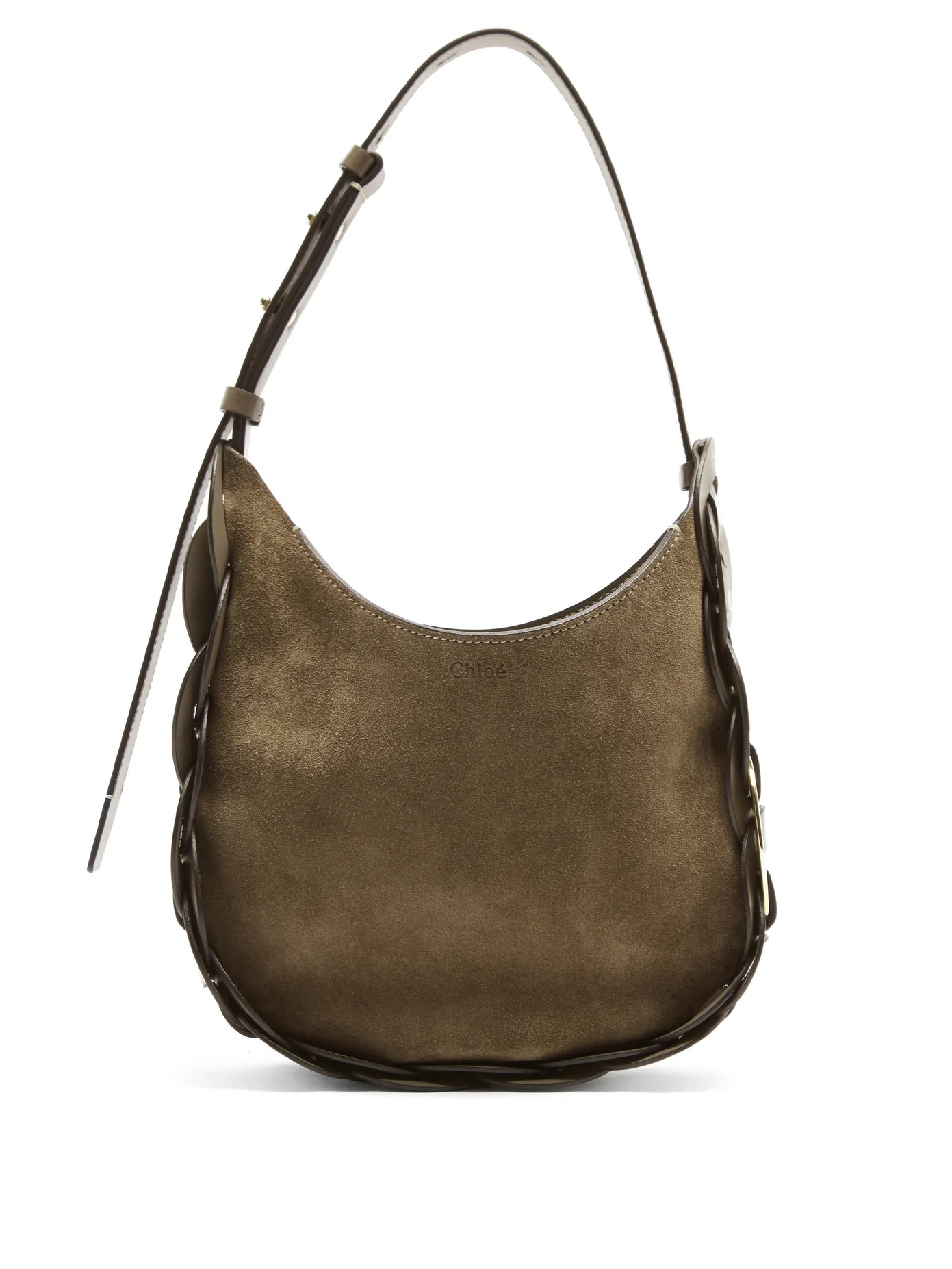 Daria mini suede and leather shoulder bag - 1