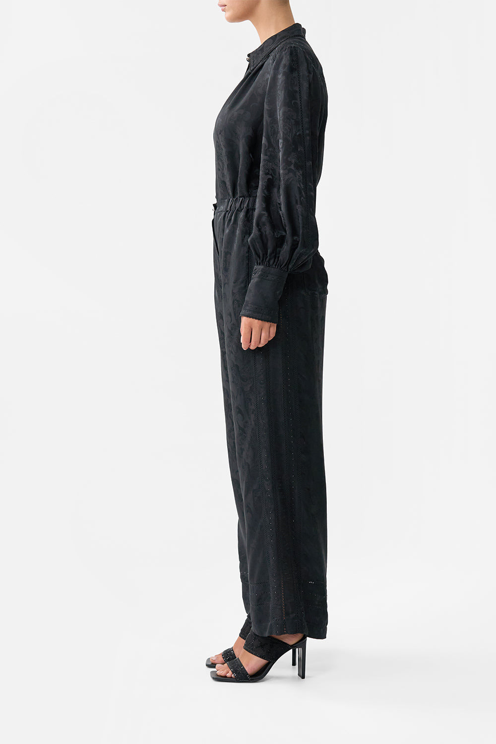 BUTTON FRONT LOUNGE PANT - 4