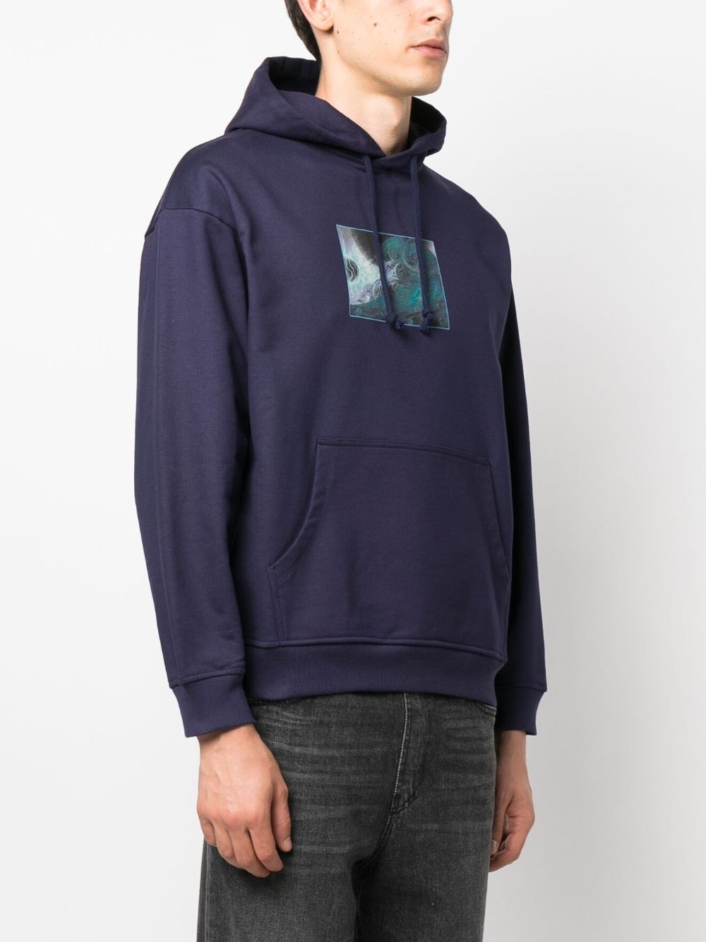 graphic-print cotton hoodie - 3