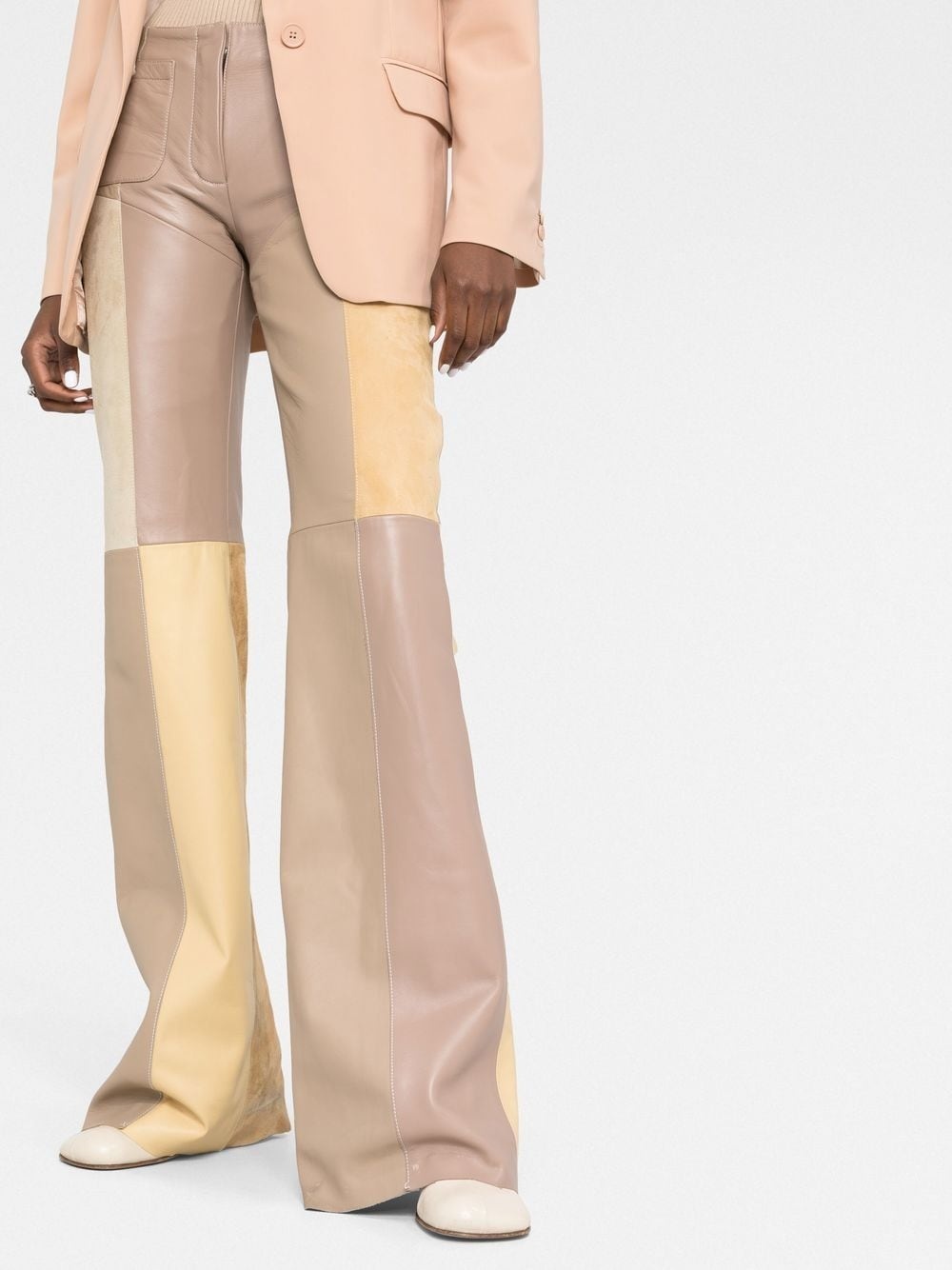 wide-leg panelled trousers - 3