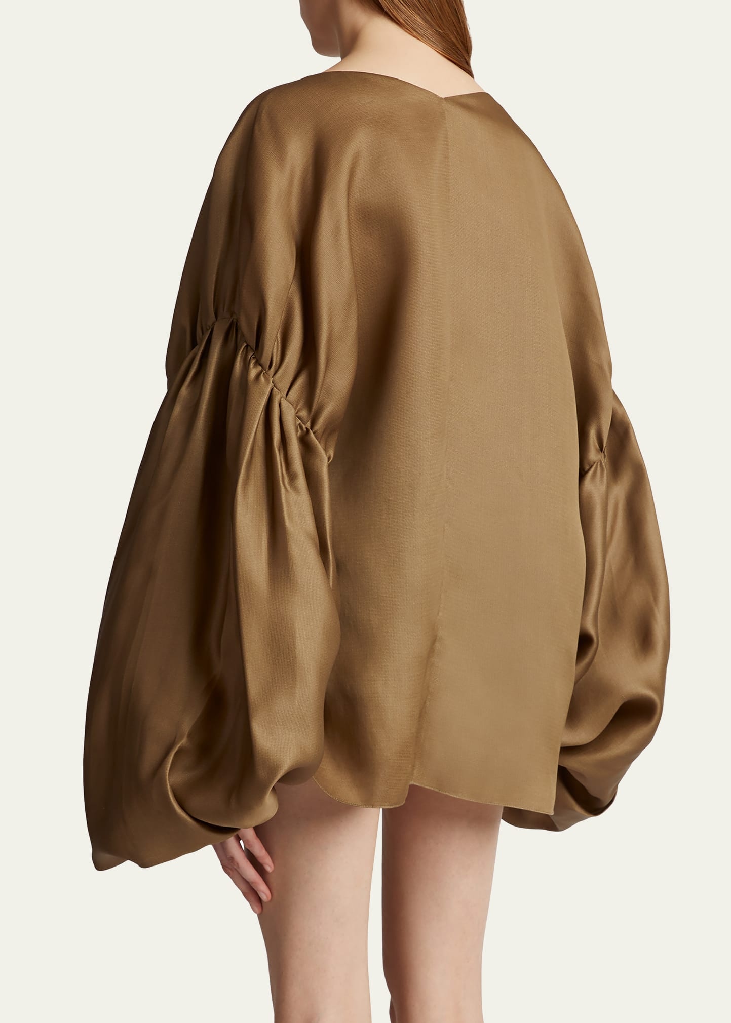 Quico Balloon-Sleeve Oversized Silk Blouse - 3