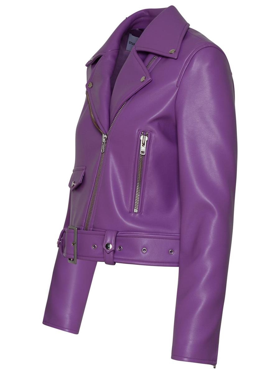 STAND STUDIO LILAC POLYURETHANE BLEND ESME JACKET - 2