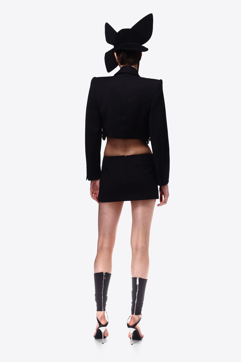 EMBROIDERED BUTTERFLY CROPPED BLAZER 4