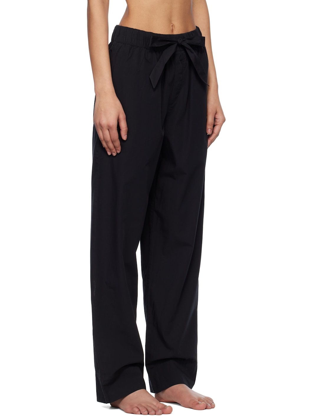 Black Poplin Pyjama Pants - 2