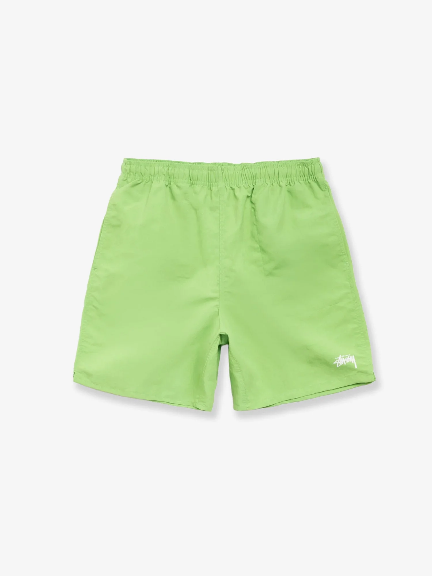 Stussy Nylon Swim Trunks With Logo Green - 1