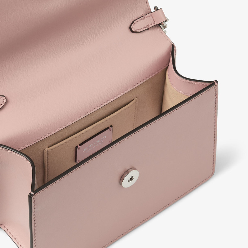 JIMMY CHOO Madeline Crossbody
Ballet Pink Polished Grainy Calf Crossbody Bag with Crystal Buckle outlook