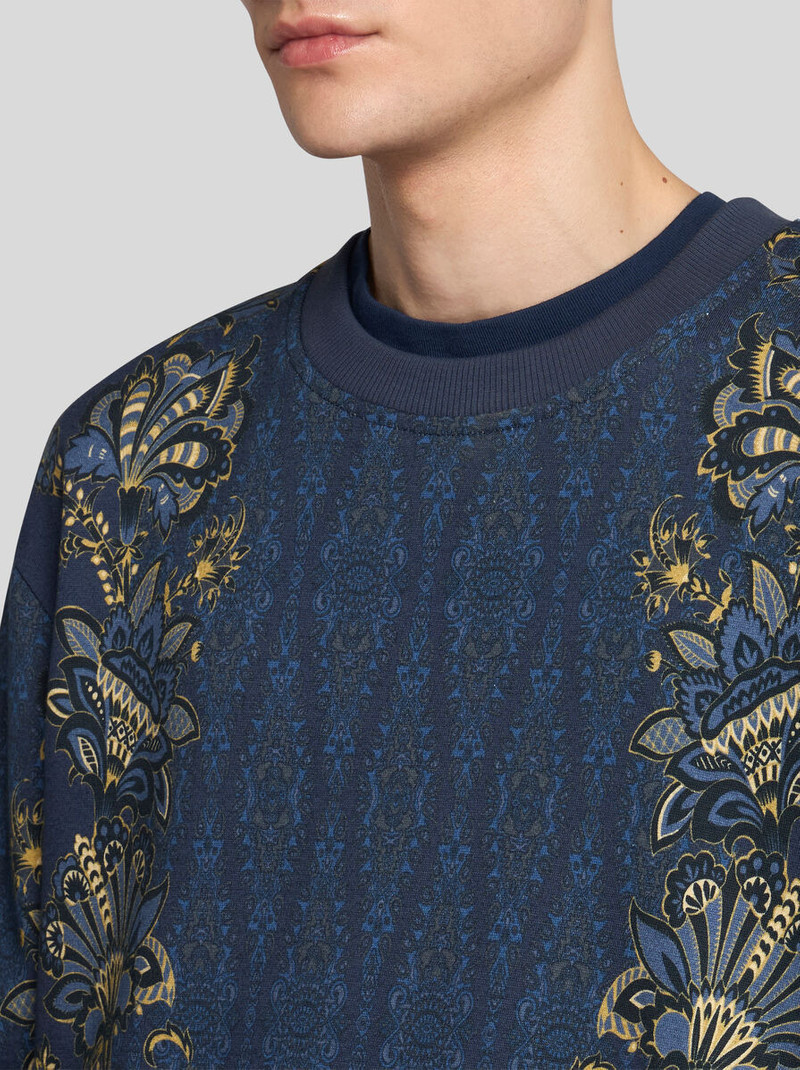 Etro COTTON SWEATSHIRT WITH PLACED PRINT outlook