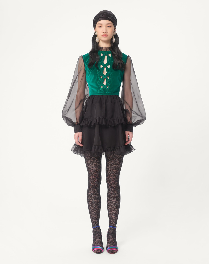 SHORT EMBROIDERED ORGANZA DRESS 7