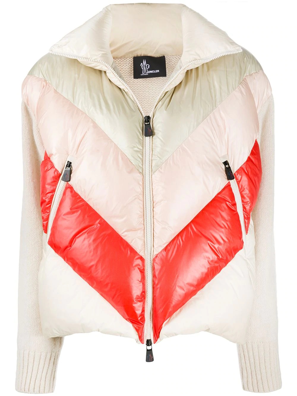 chevron puffer jacket - 1