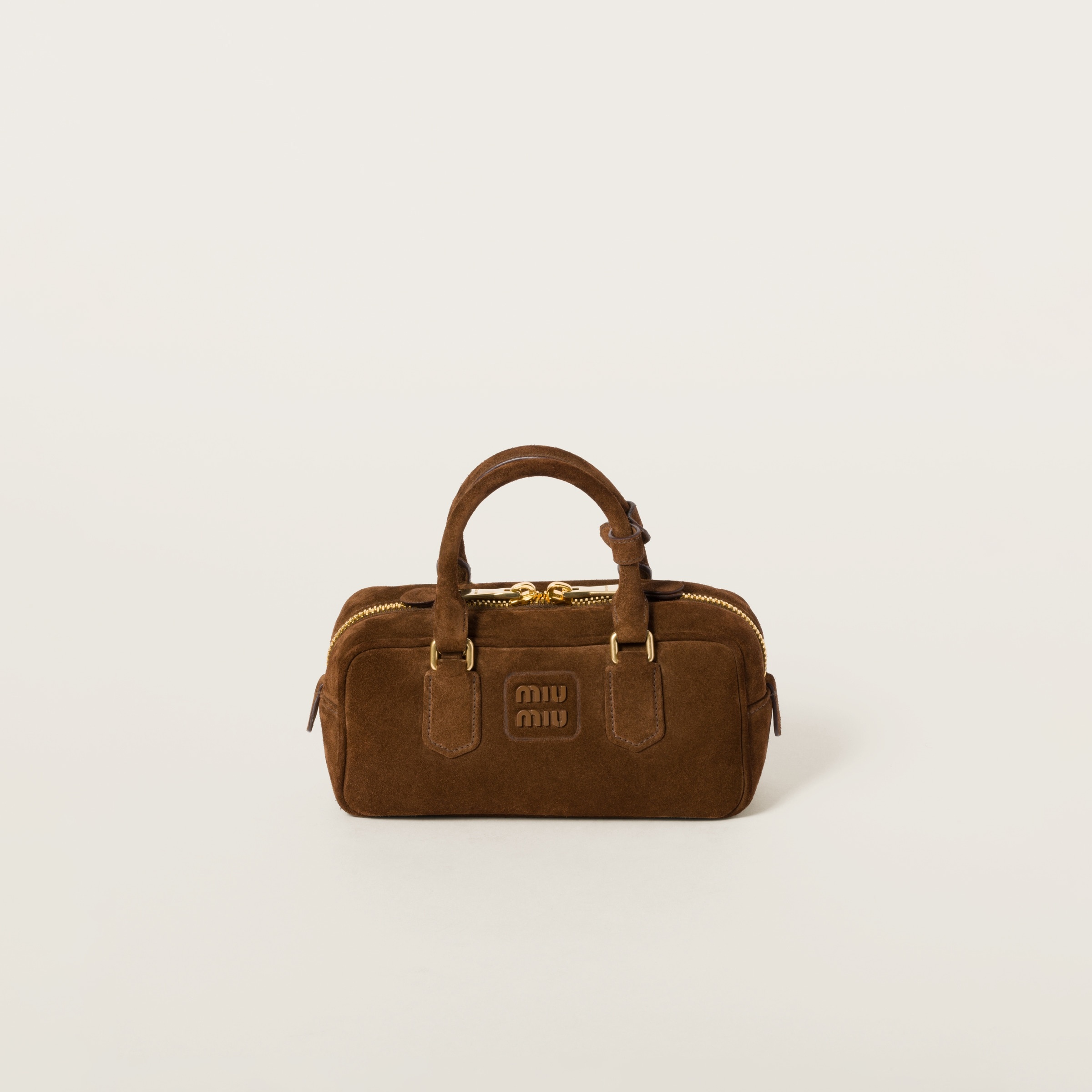 Miu Miu Arcadie padded suede top-handle bag | REVERSIBLE