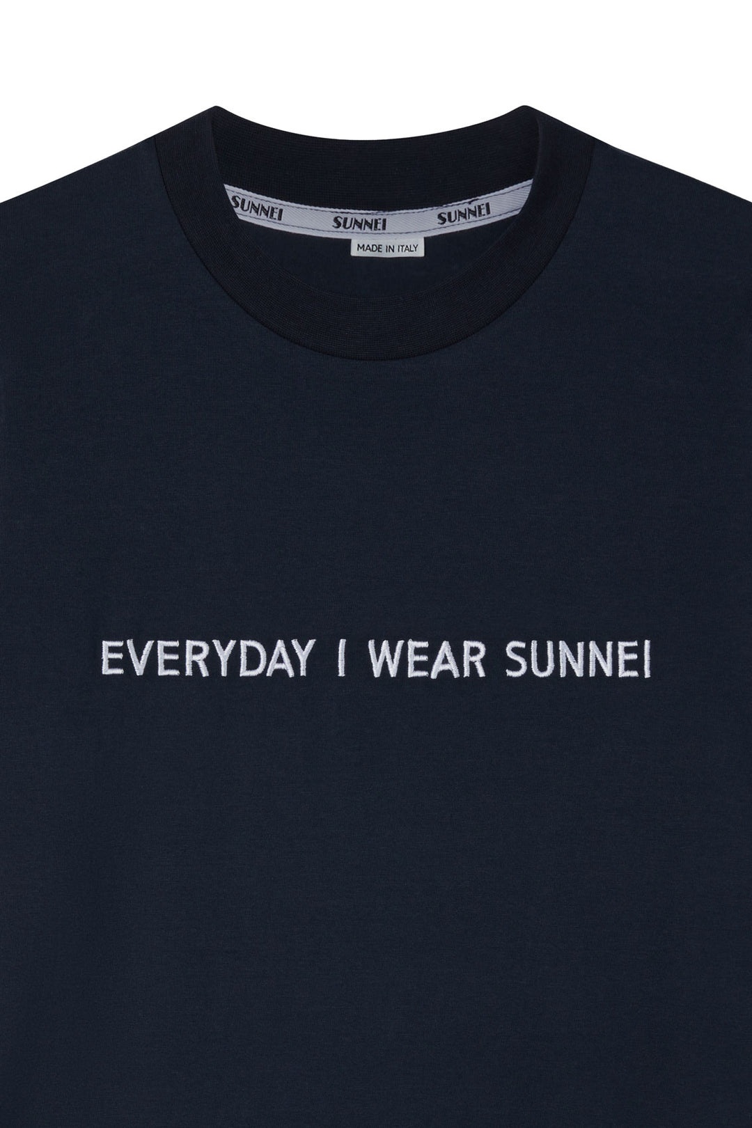 BLUE T-SHIRT WITH EVERYDAY I WEAR SUNNEI EMBROIDERY - 2
