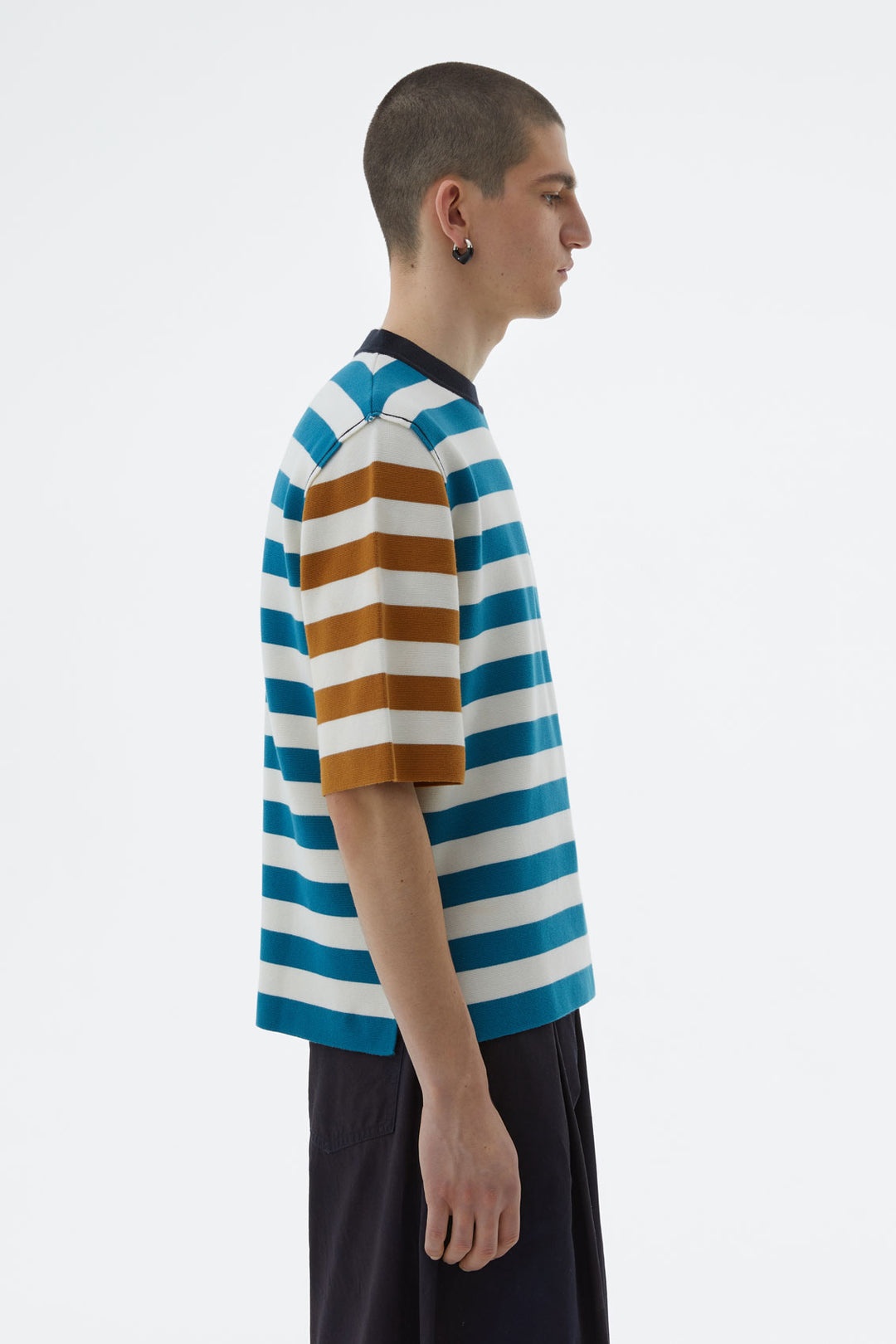 STRIPED KNIT T-SHIRT - 3