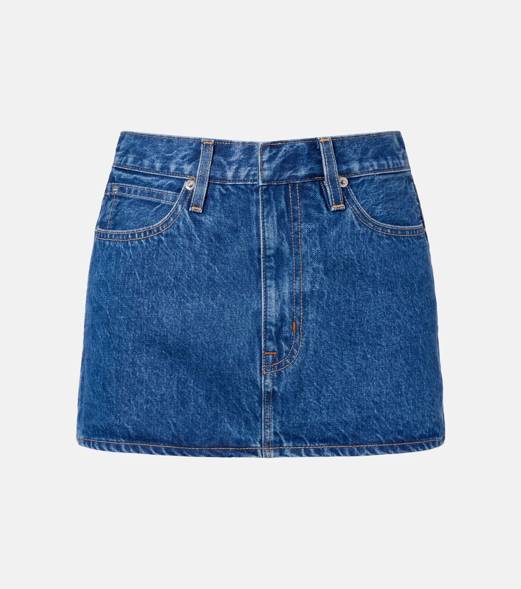 Micro denim miniskirt - 1