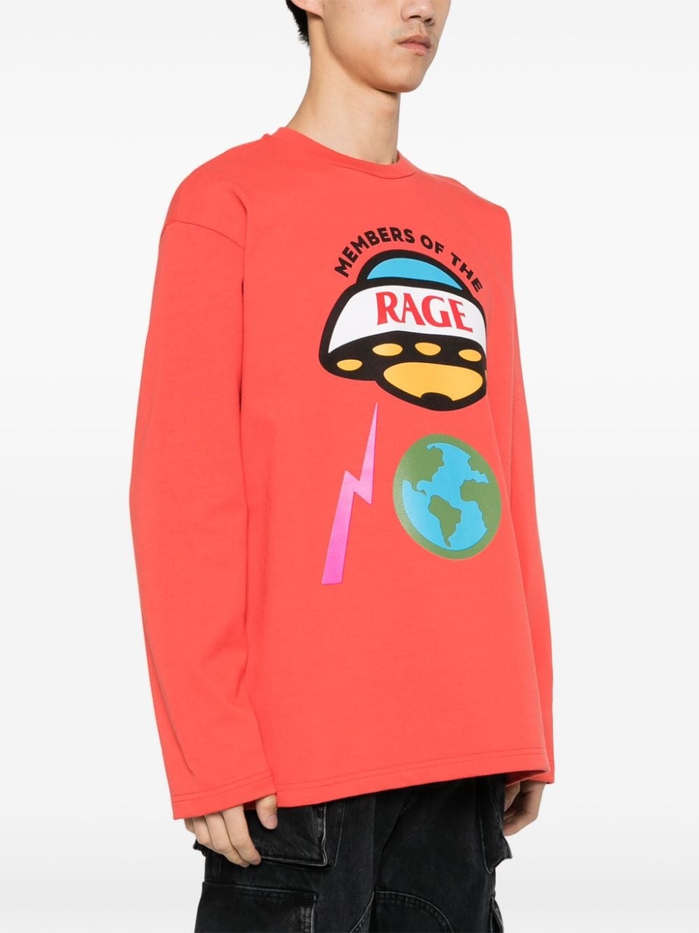 illustration-print cotton sweatshirt - 3