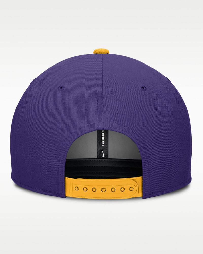 Nike LSU Legacy Script Men's Nike Dri-FIT College Adjustable Hat outlook