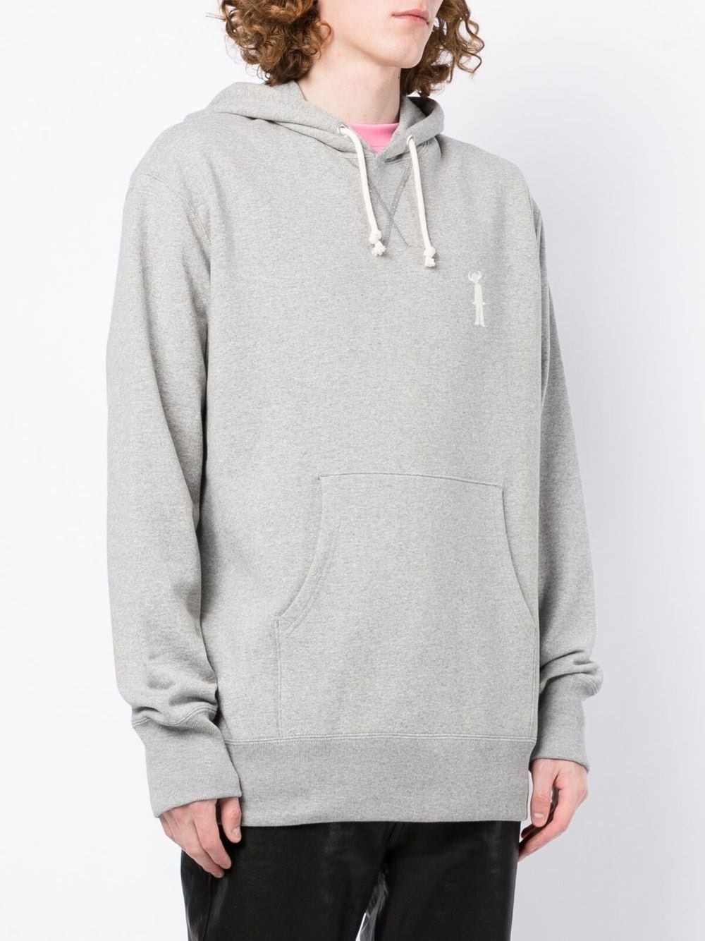 logo drawstring hoodie - 4