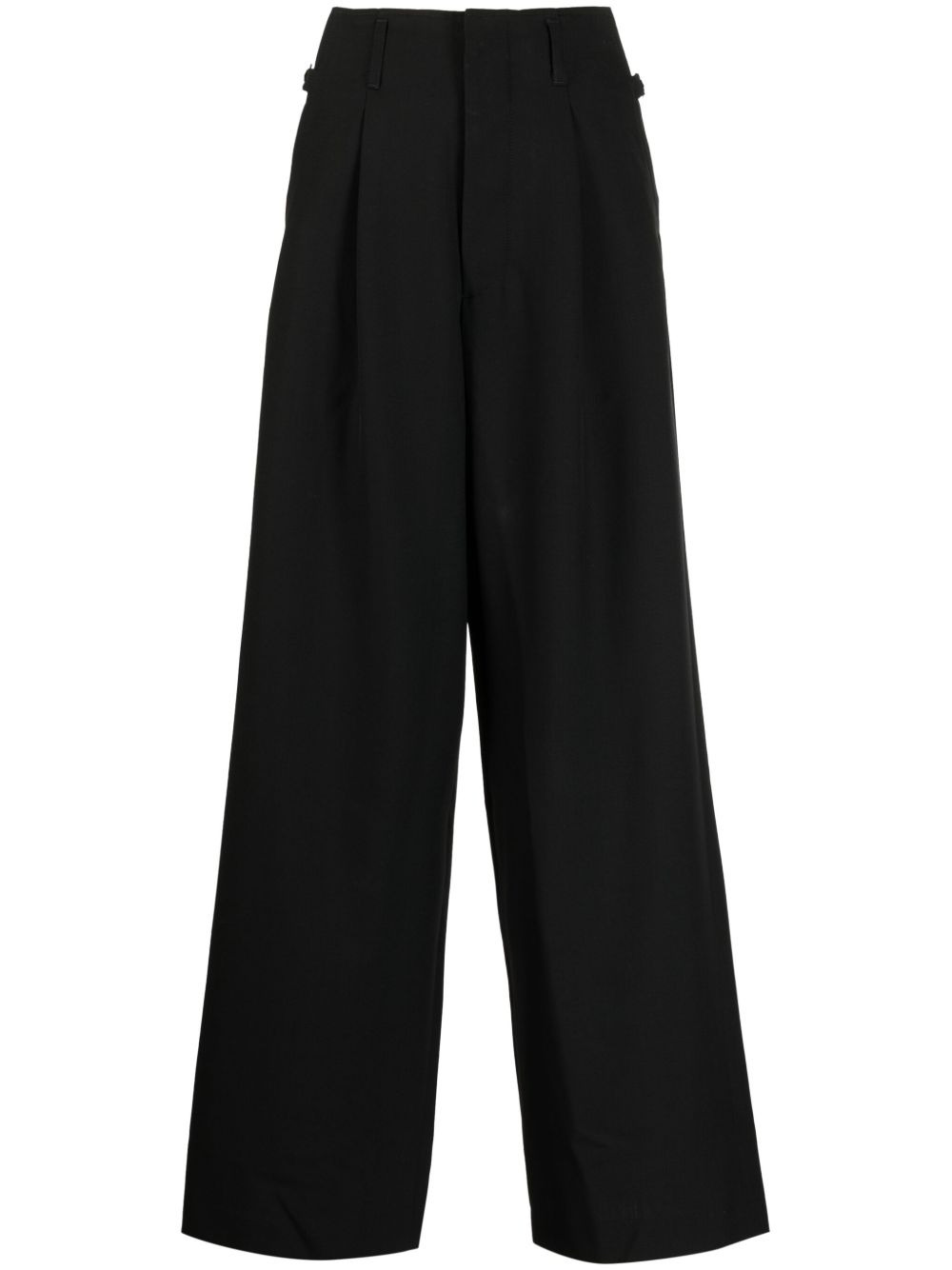 wide-leg wool trousers - 1