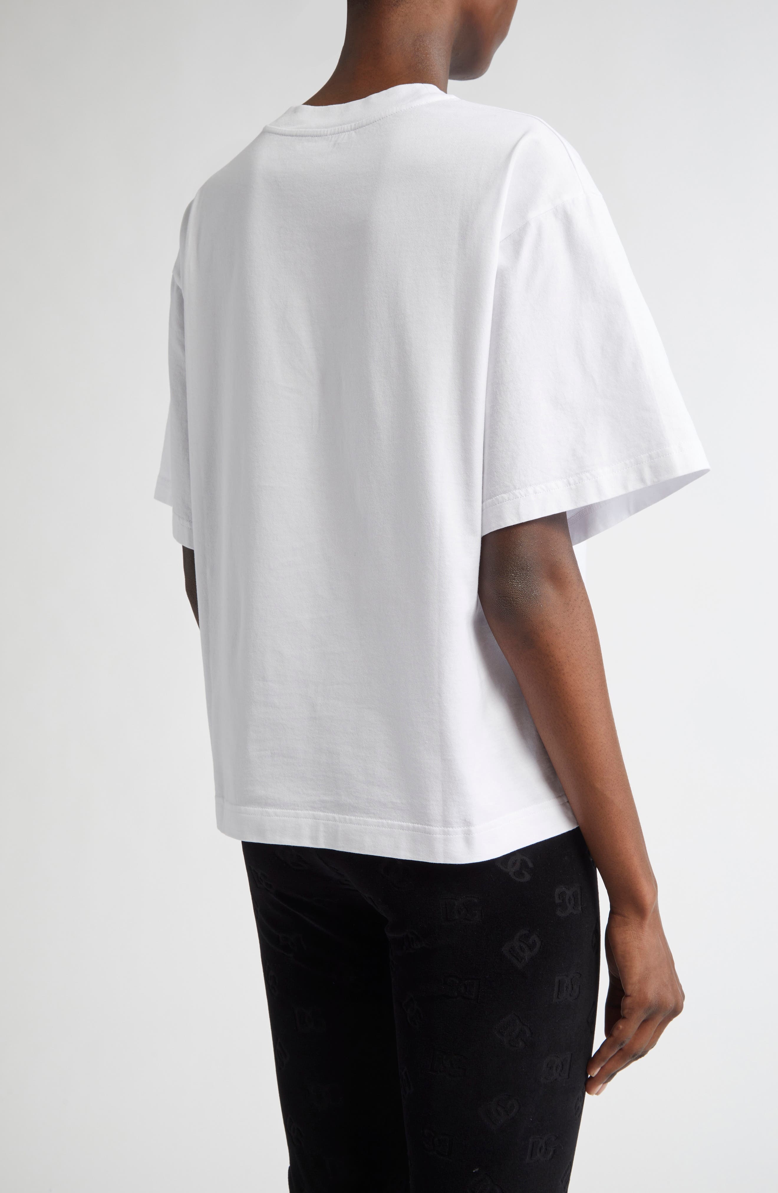 Dolce&Gabbana Logo Graphic T-Shirt in W0800 Bianco Ottico at Nordstrom - 3
