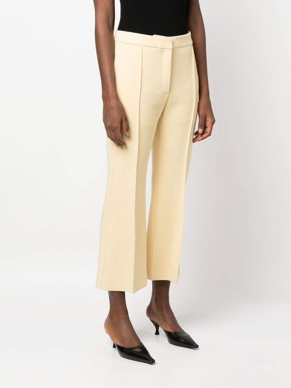 flared cropped trousers - 3