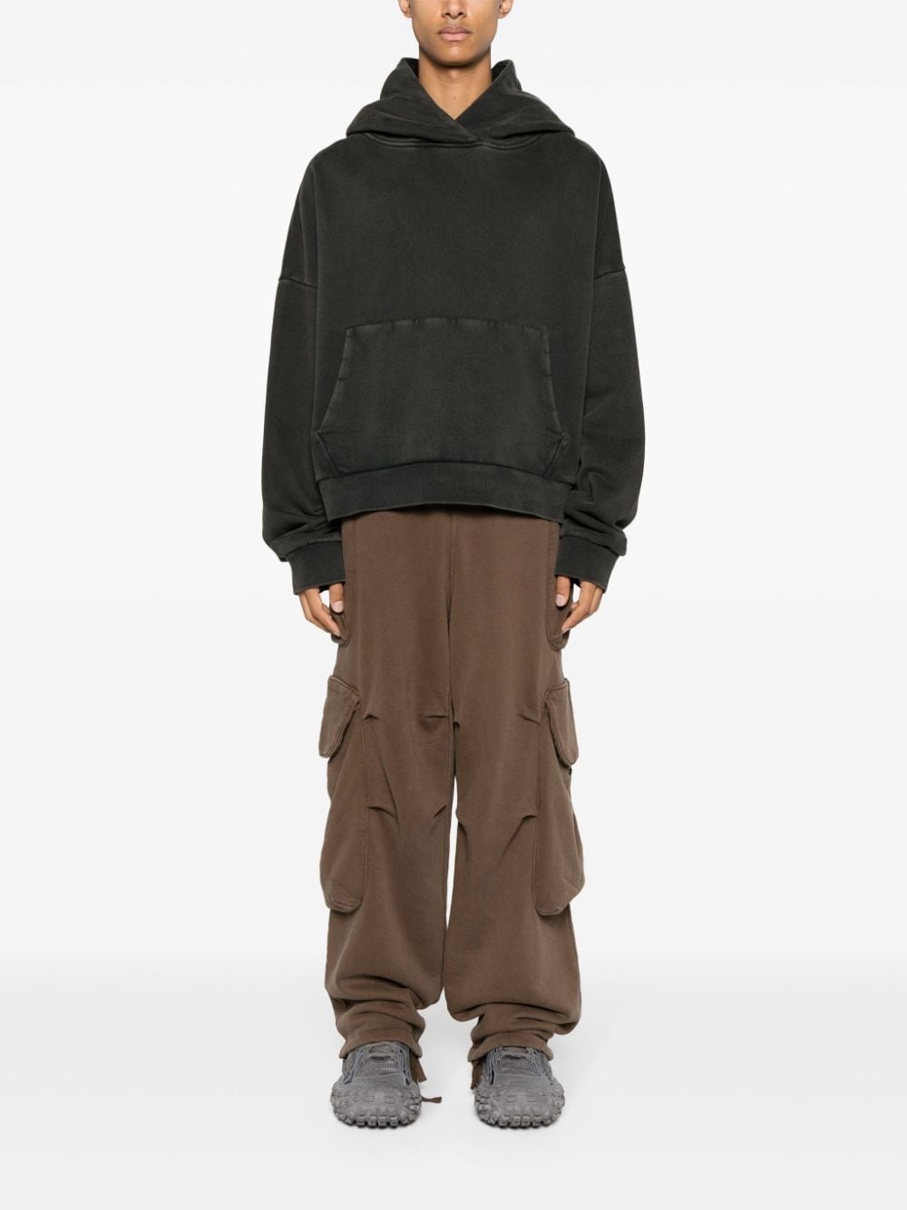 organic-cotton cargo track pants - 2