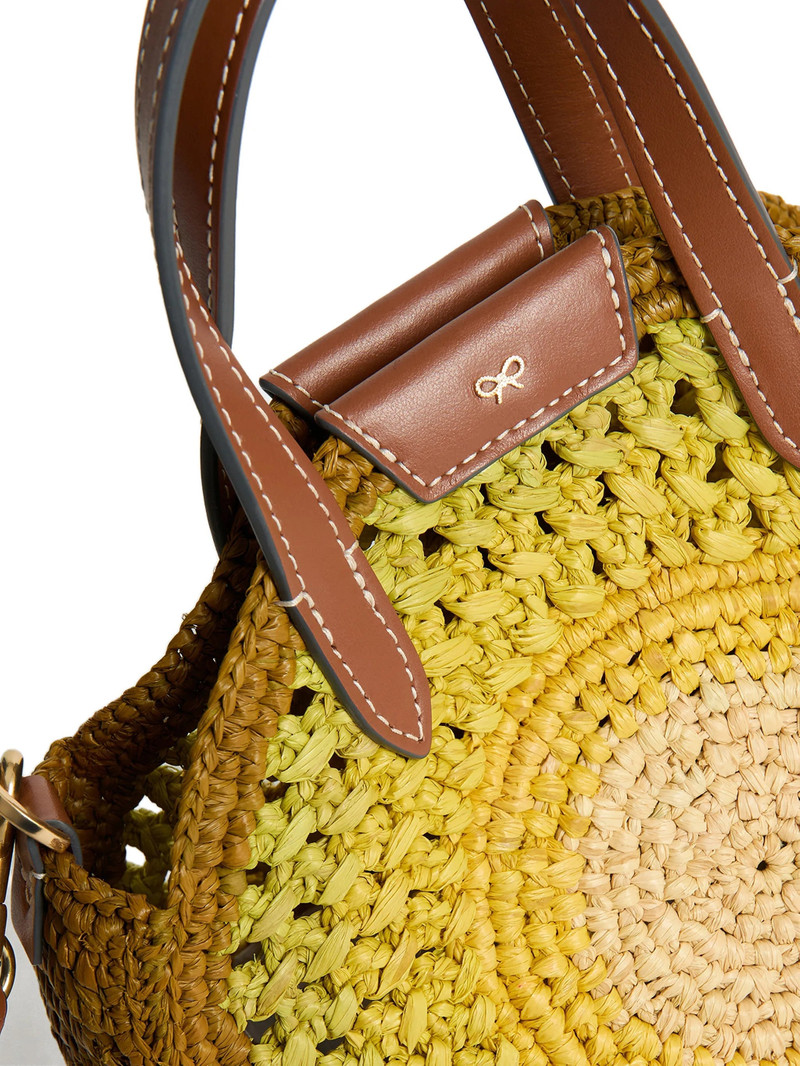Anya Hindmarch Round Bow-detail Raffia Tote Bag 3