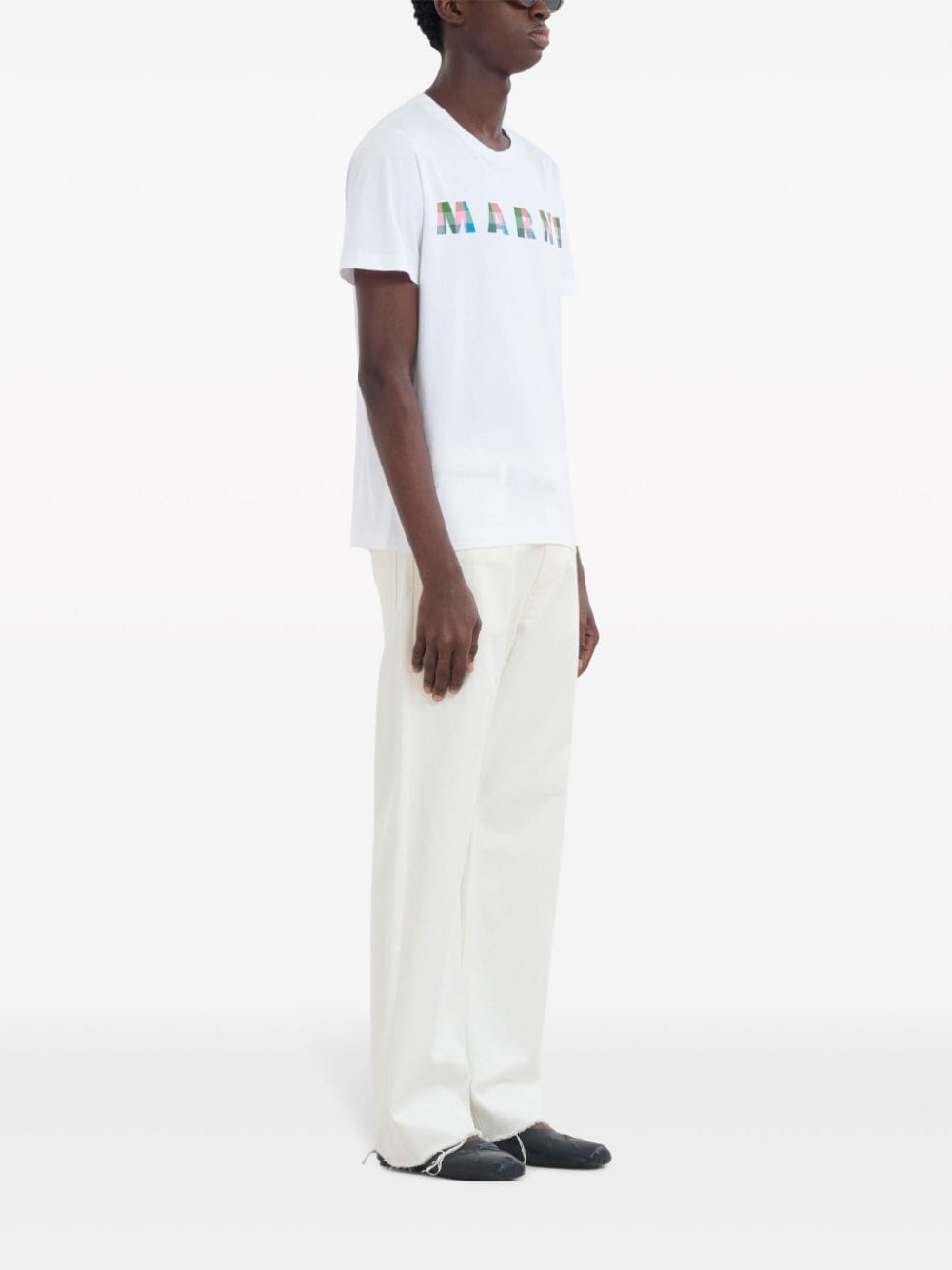 gingham logo-print cotton T-shirt - 3