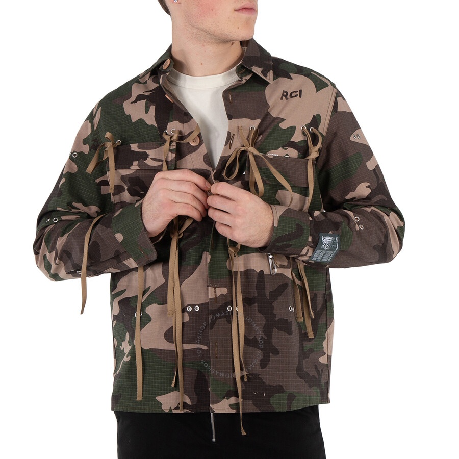 Reese Cooper Men's Camo Modular Pocket Button Down Shirt - 4