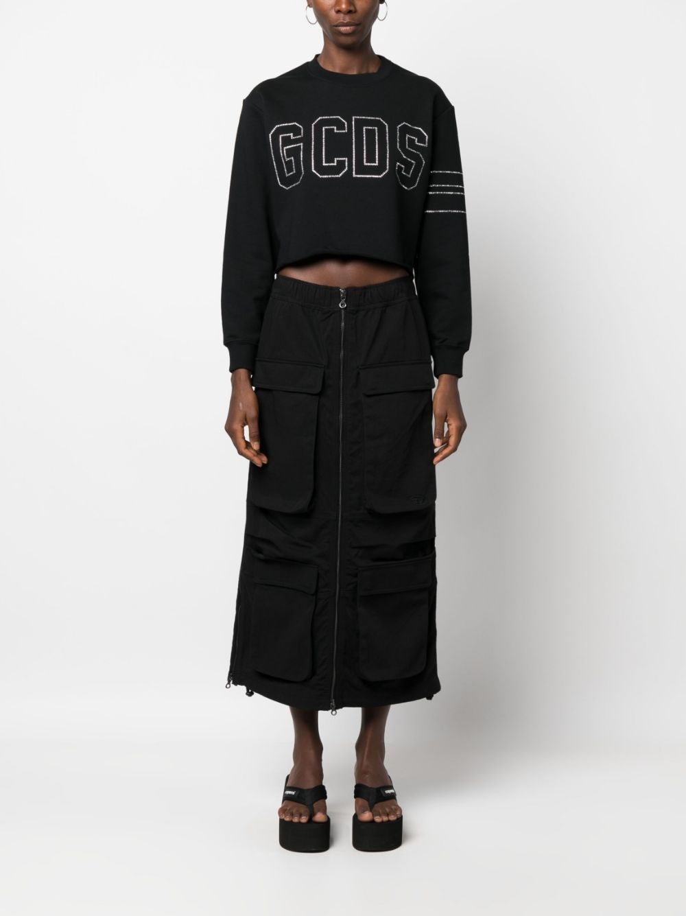 crystal-logo cropped jumper - 4