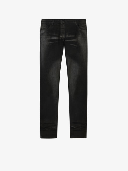 JEANS IN SHINY POLISHED DENIM - 4