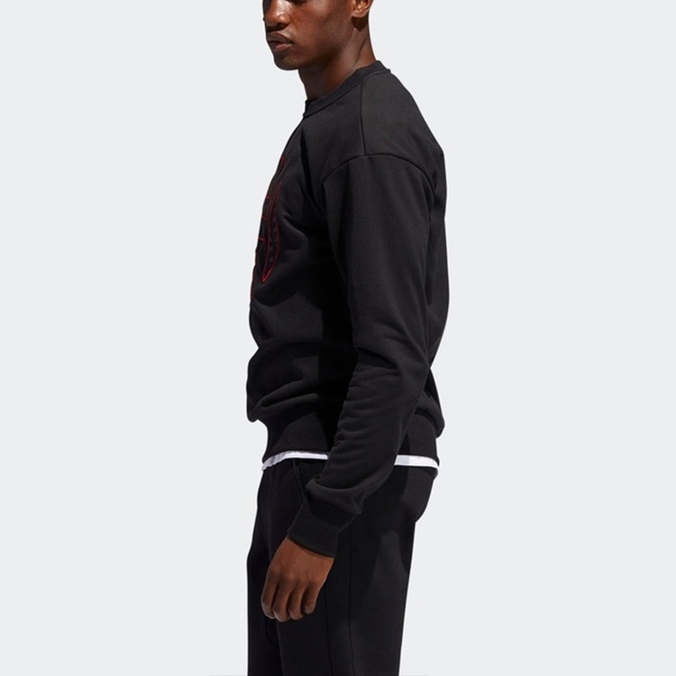 adidas Basketball Sports Round Neck Pullover Black FH7746 - 5