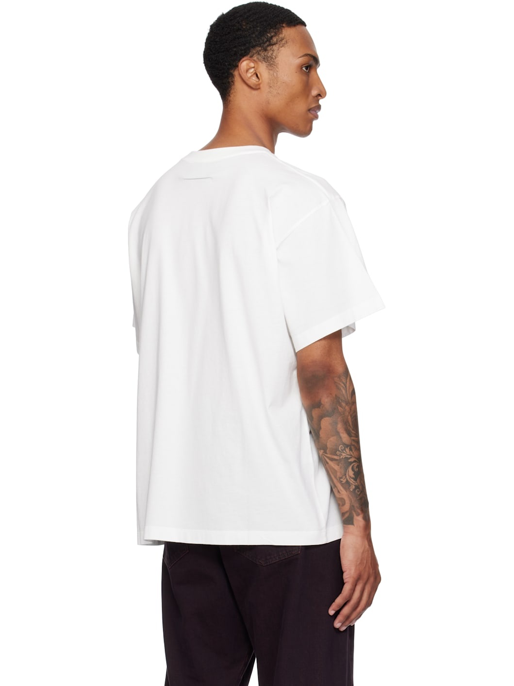 White Cotton T-shirt - 3