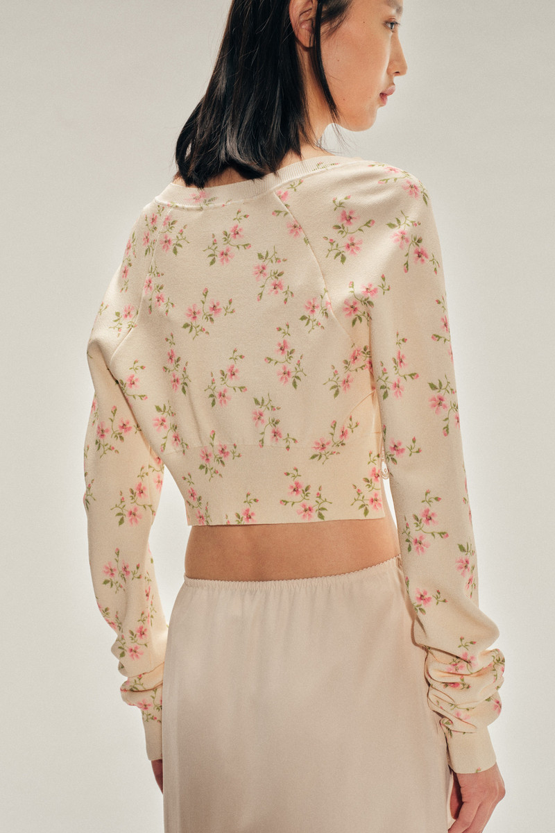 Tiny Flower Cutout Sleeve Jumper 4