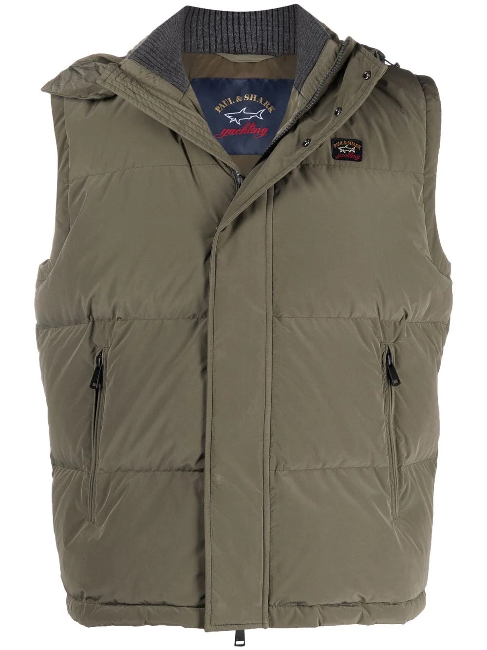 high-neck padded gilet - 1