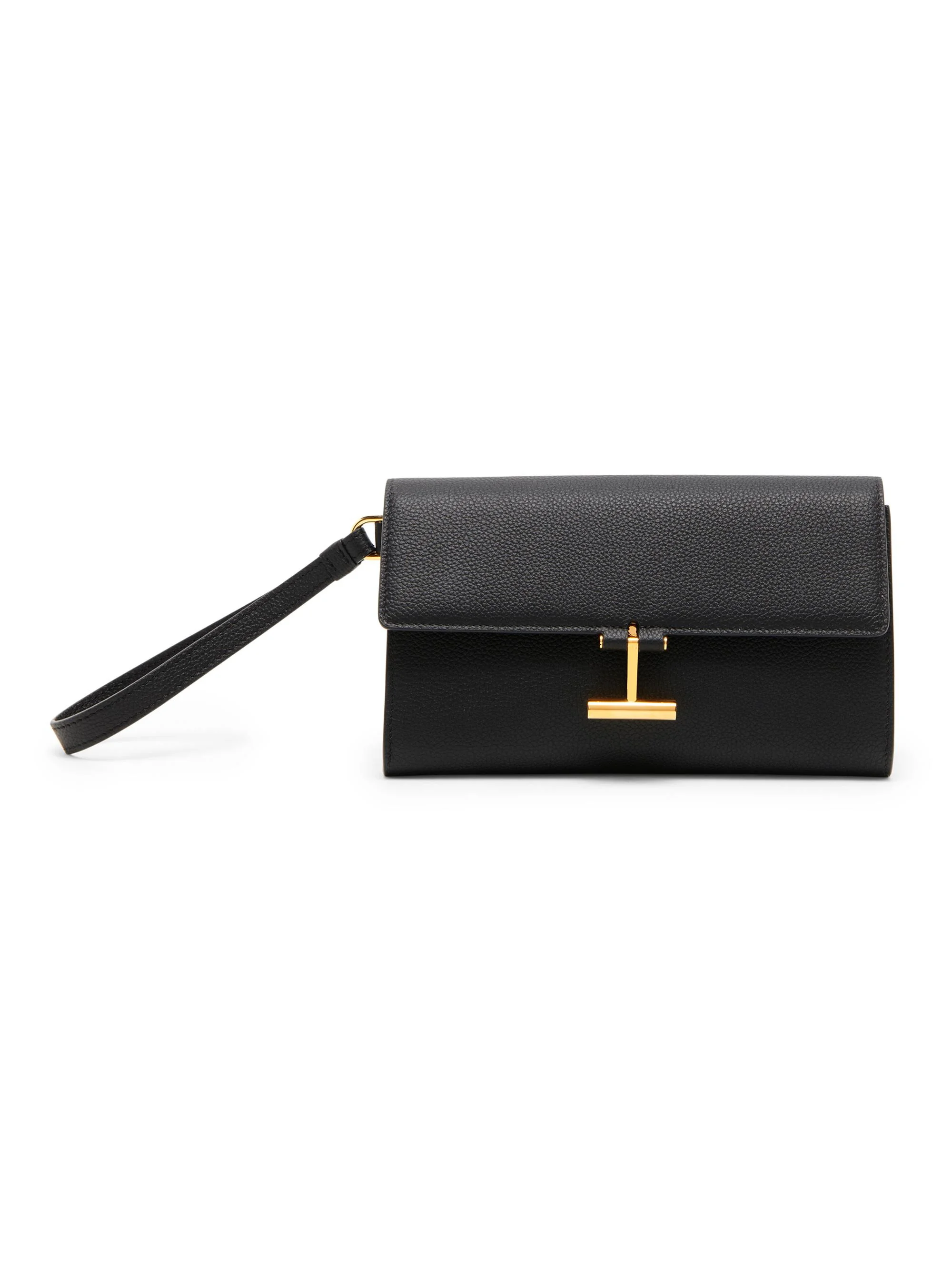 Women's Tara Leather Wristlet - Black - 1