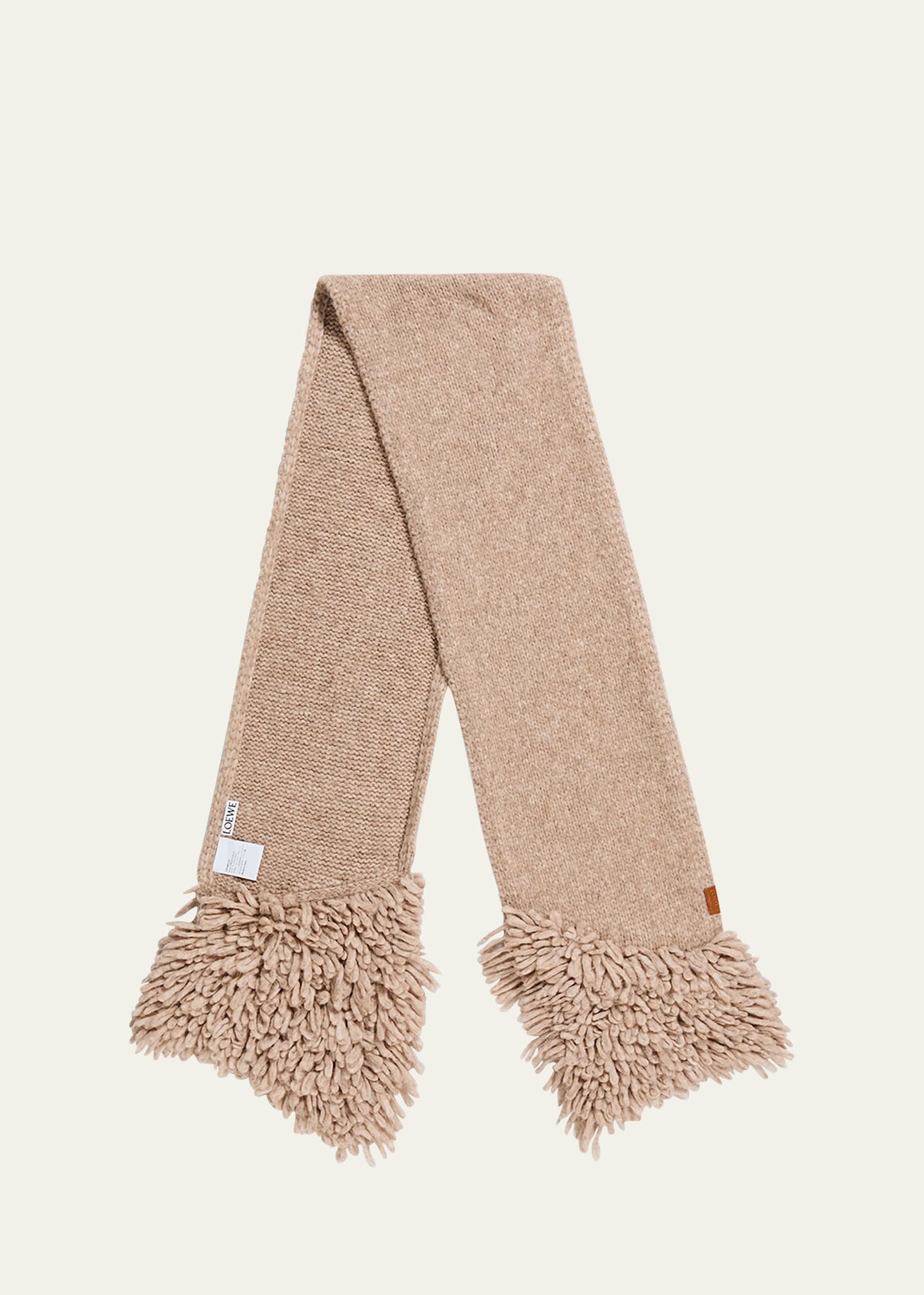 スカーフ LOEWE - Alpaca-blend scarf Alpaca-blend scarf in beige - Loewe | Mytheresa