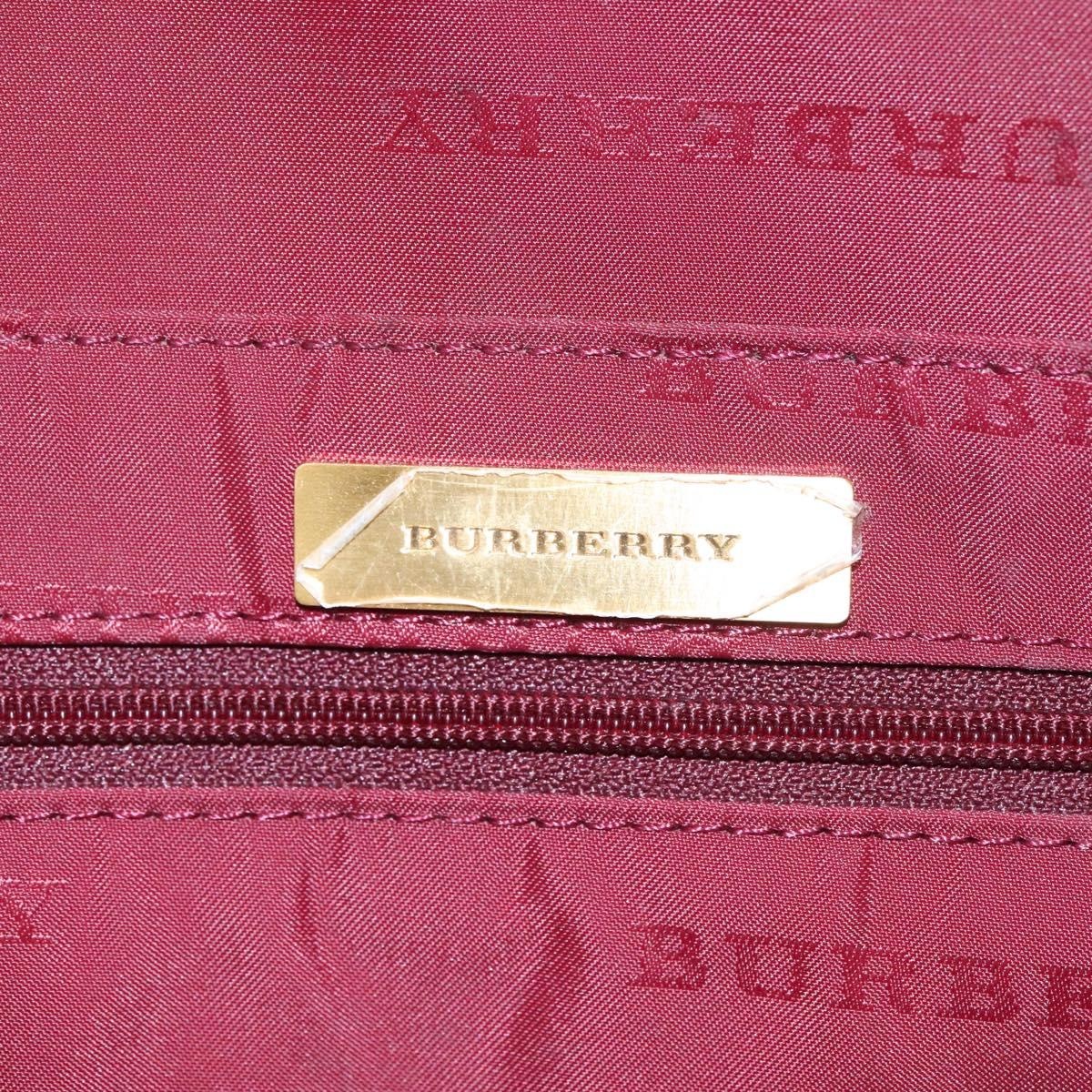 Burberry Nova Check Hand Bag Wool Beige Gold - 11