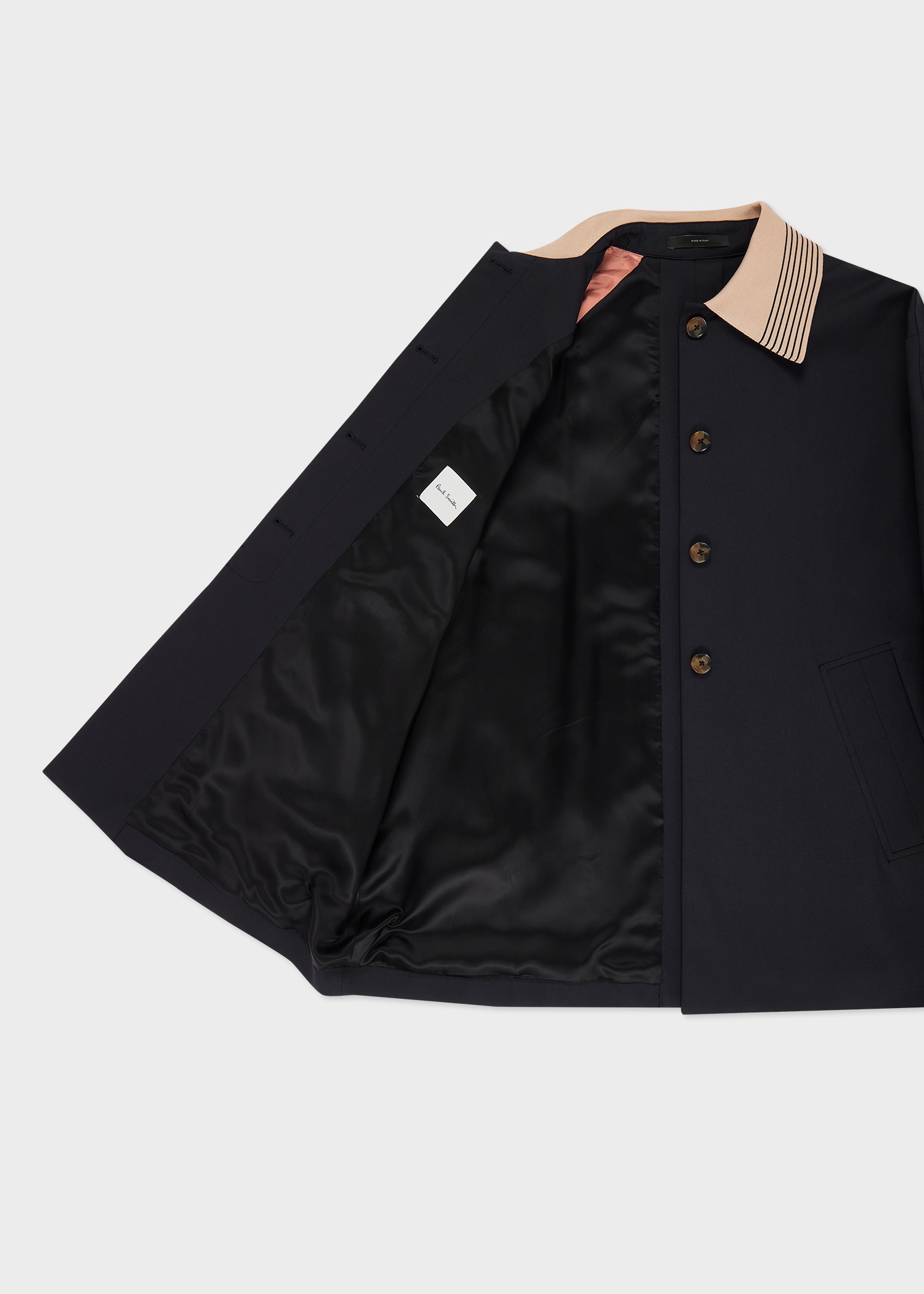 Women's Cotton Contrast Collar Swing Jacket - 2