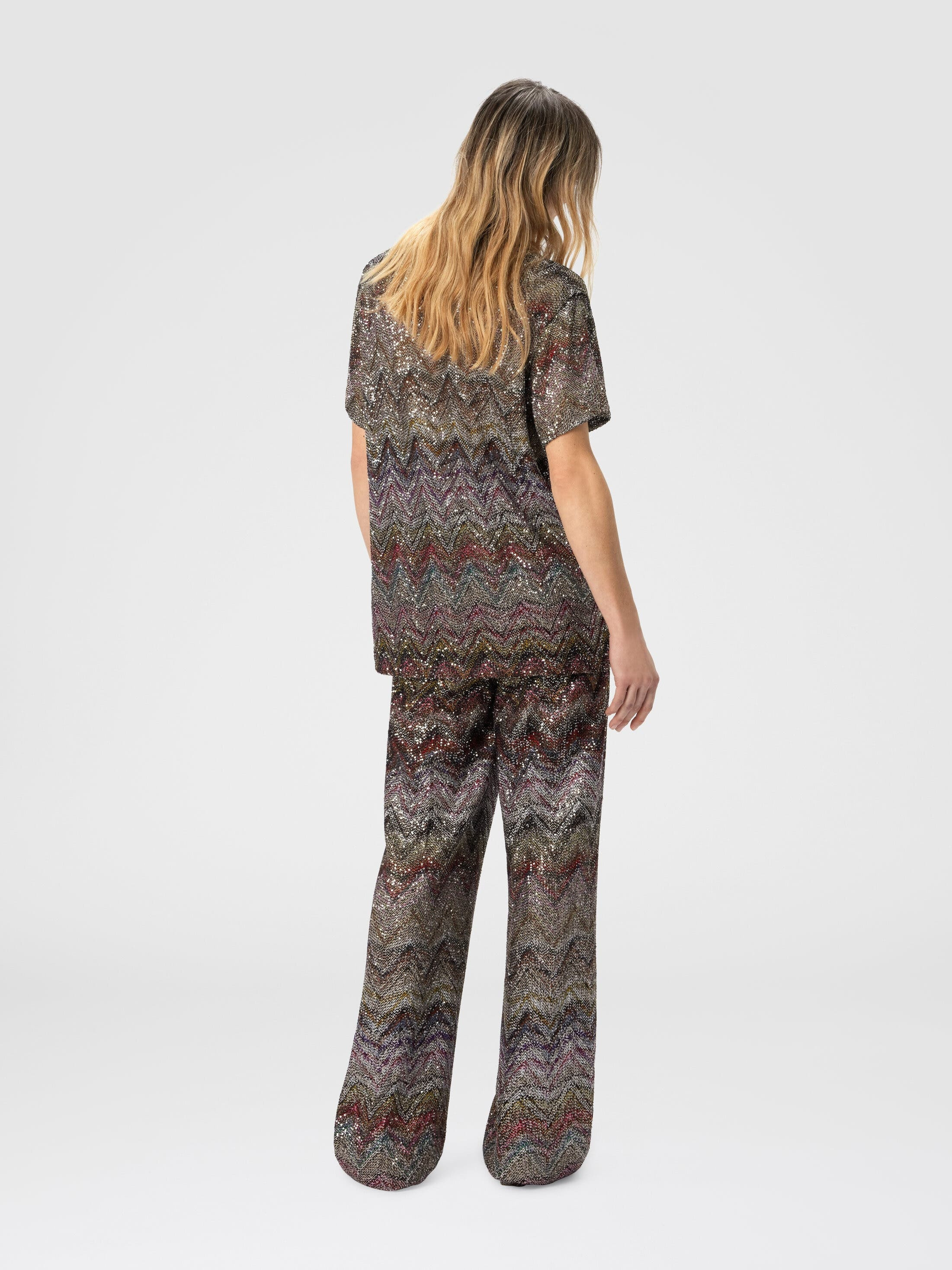 Missoni Short Sleeve T-shirt With Zigzag And Sequins in Multicoloured at Nordstrom - 3