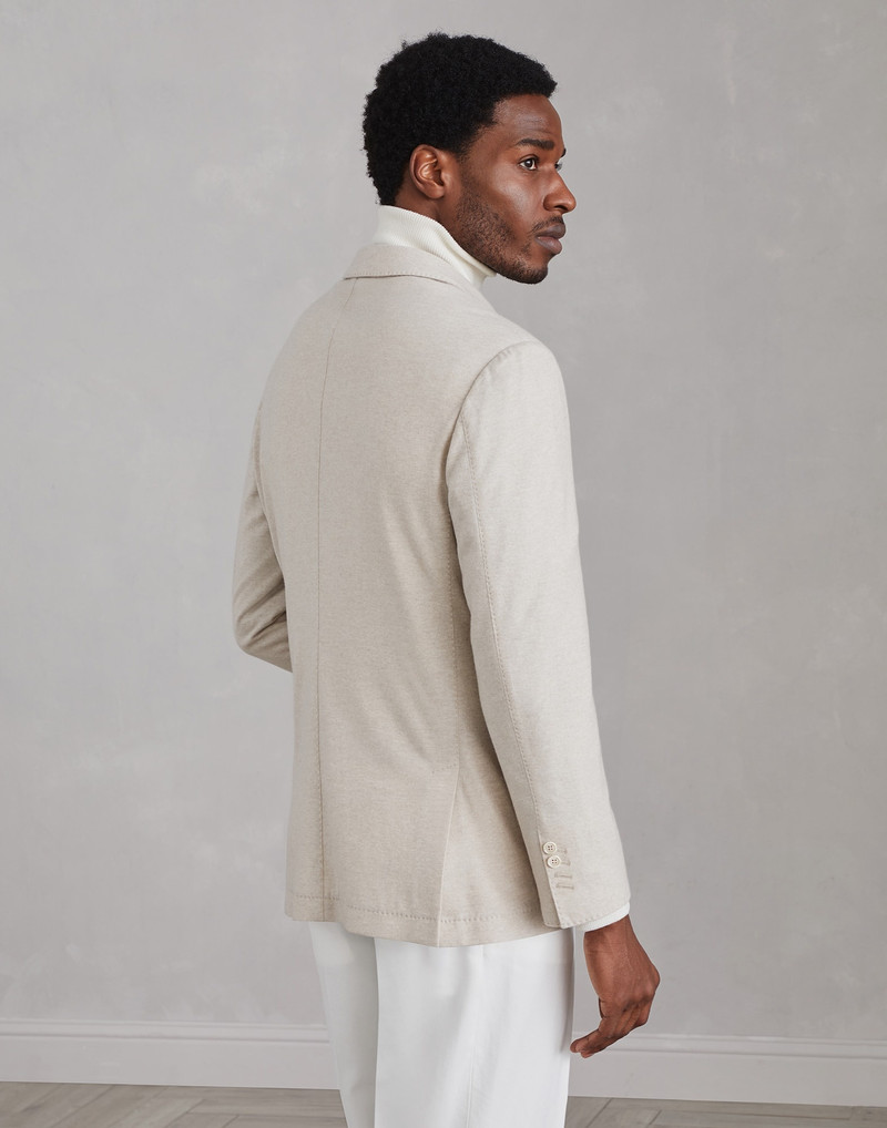 Brunello Cucinelli Cashmere jersey blazer with patch pockets outlook