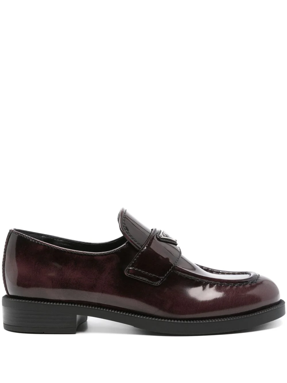 brushed leather loafers - 1