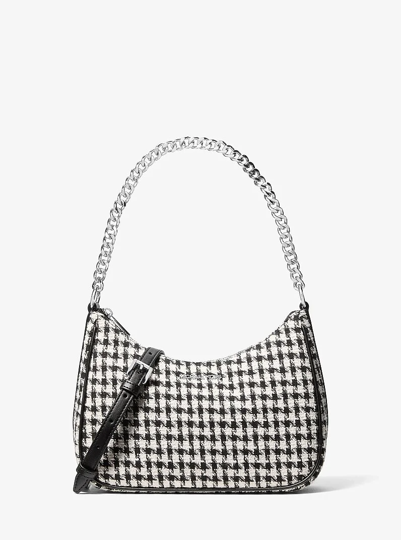 Jet Set Travel Houndstooth Woven Convertible Pochette - 1