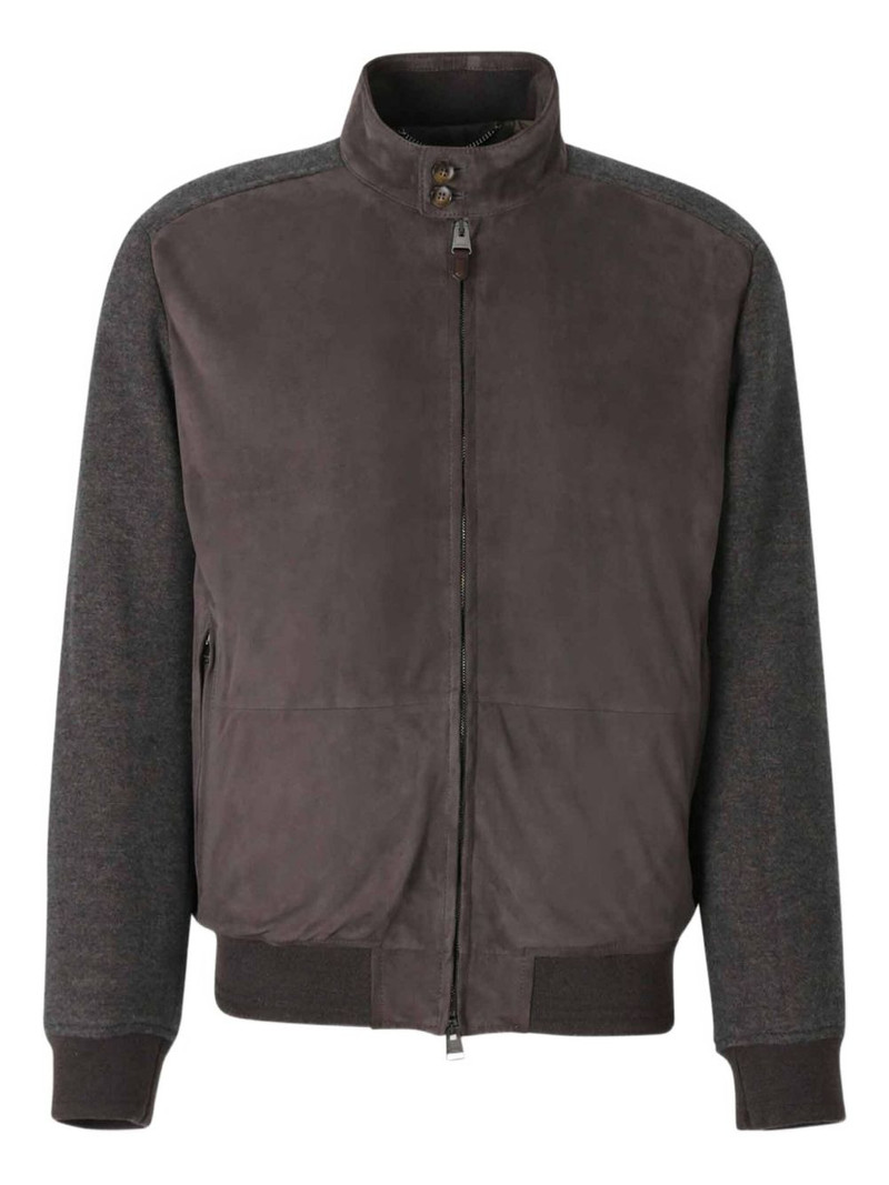 mock-neck bomber jacket 1