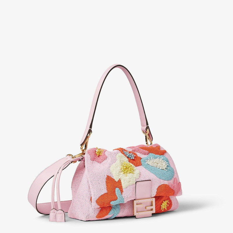 Mamma Baguette Medium Bag embroidered with multicolor beads 3
