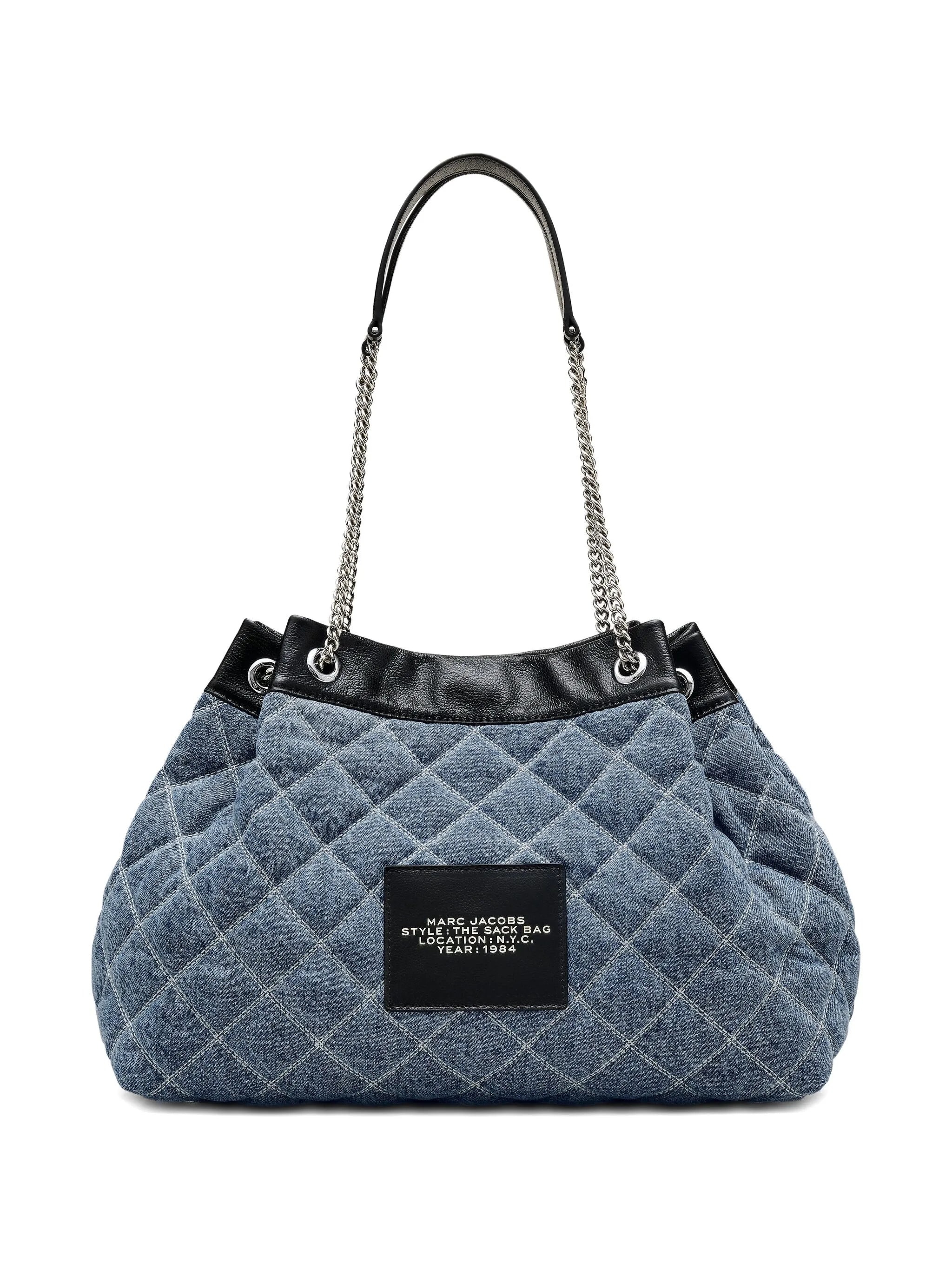 Marc Jacobs The Quilted Denim Large Chain Sack Bag - 6