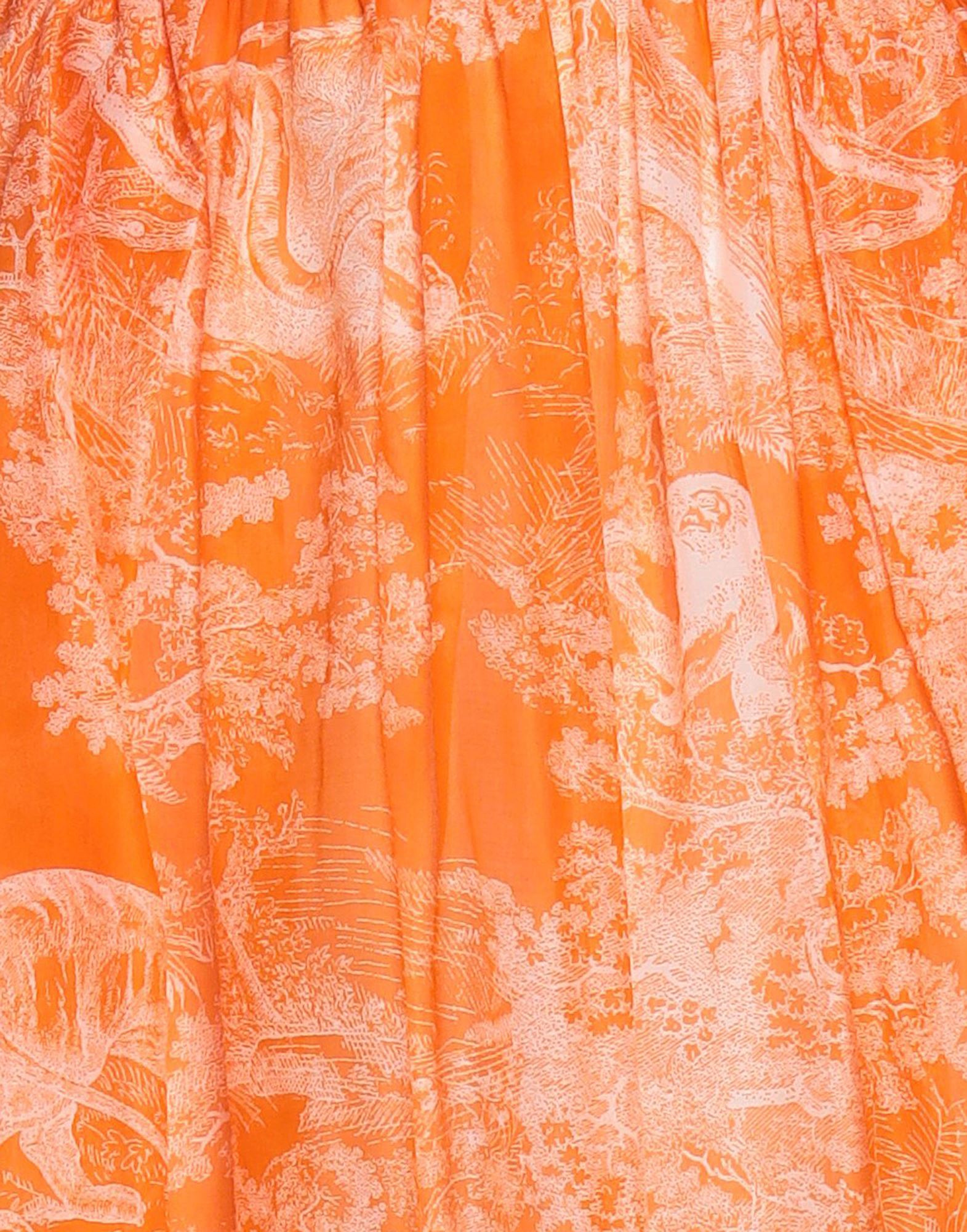 Orange Women's Midi Skirt - 4